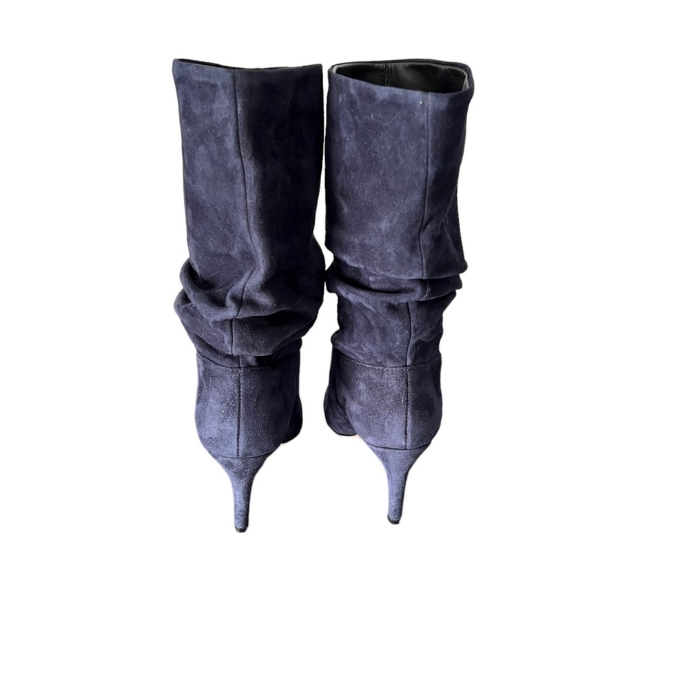 Andrea Carrano RICCIA NAVY SUEDE Mid-Calf Bootie Women’s Size 7.5 - Picture 5 of 12